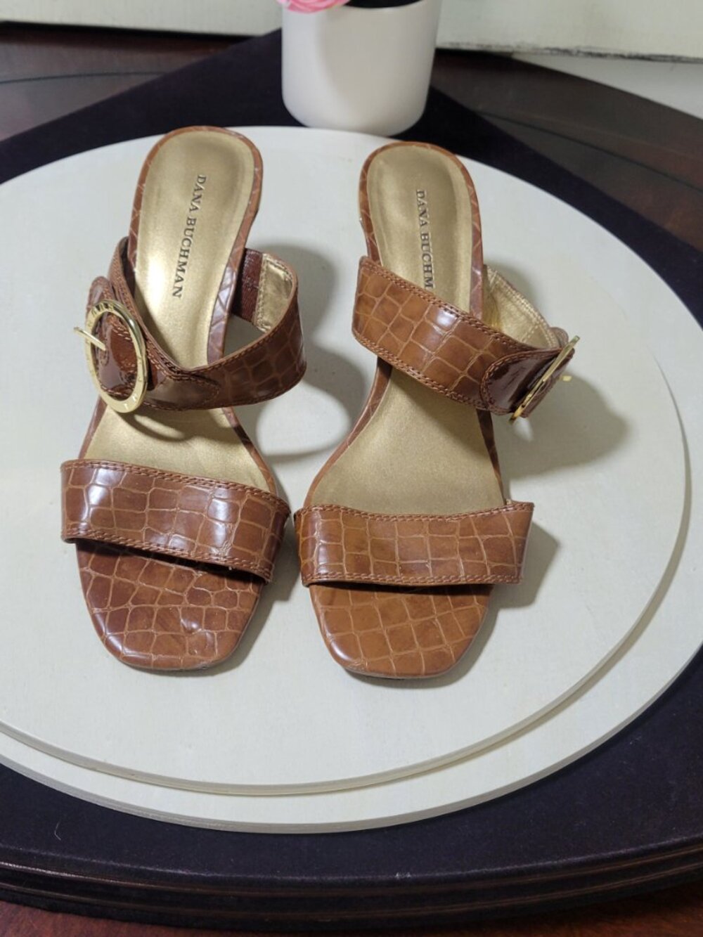 Dana Buchman Brown Slide (Open Heel)  [Item #SSS01]